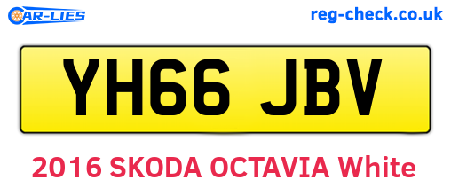 YH66JBV are the vehicle registration plates.