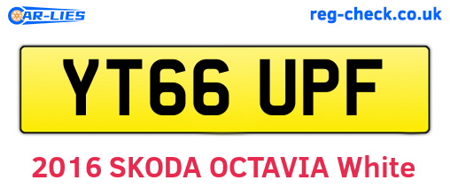 YT66UPF are the vehicle registration plates.