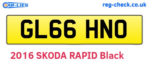 GL66HNO are the vehicle registration plates.