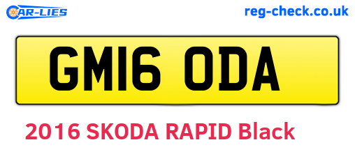 GM16ODA are the vehicle registration plates.