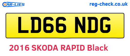 LD66NDG are the vehicle registration plates.