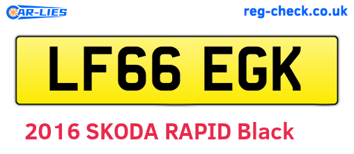 LF66EGK are the vehicle registration plates.