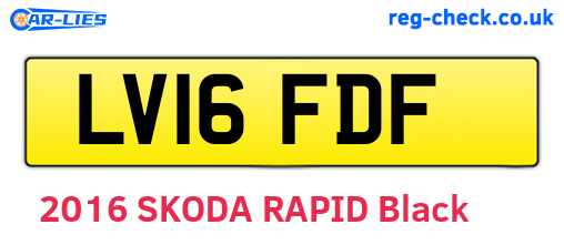 LV16FDF are the vehicle registration plates.
