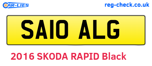 SA10ALG are the vehicle registration plates.
