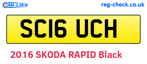 SC16UCH are the vehicle registration plates.