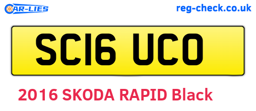 SC16UCO are the vehicle registration plates.