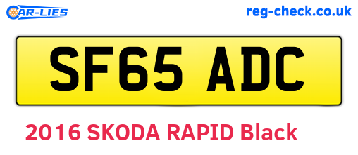 SF65ADC are the vehicle registration plates.