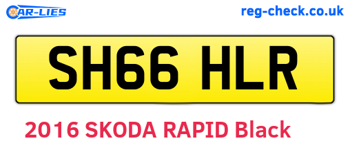 SH66HLR are the vehicle registration plates.