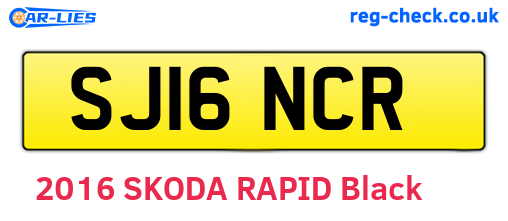 SJ16NCR are the vehicle registration plates.