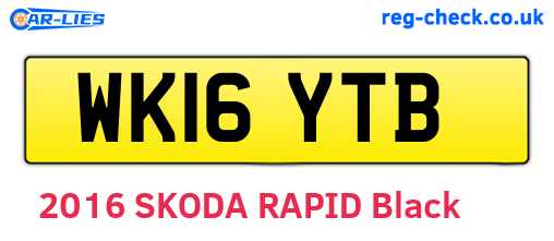 WK16YTB are the vehicle registration plates.