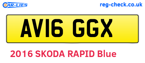 AV16GGX are the vehicle registration plates.