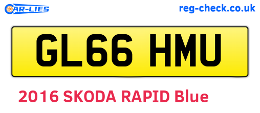 GL66HMU are the vehicle registration plates.