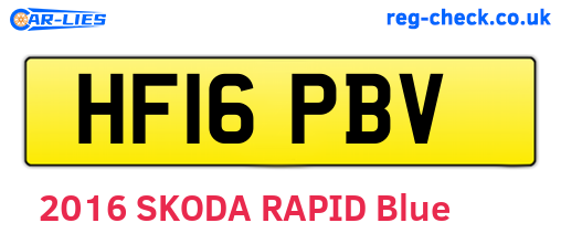 HF16PBV are the vehicle registration plates.