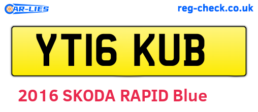 YT16KUB are the vehicle registration plates.