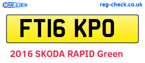 FT16KPO are the vehicle registration plates.