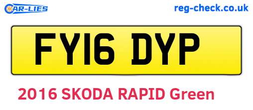 FY16DYP are the vehicle registration plates.