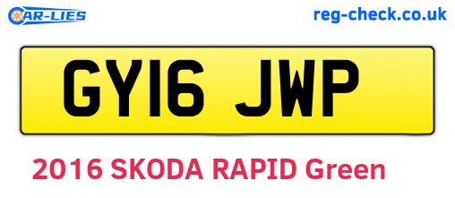 GY16JWP are the vehicle registration plates.