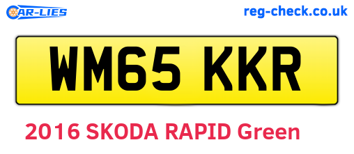 WM65KKR are the vehicle registration plates.