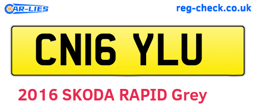 CN16YLU are the vehicle registration plates.