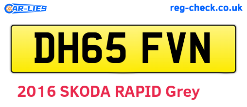 DH65FVN are the vehicle registration plates.