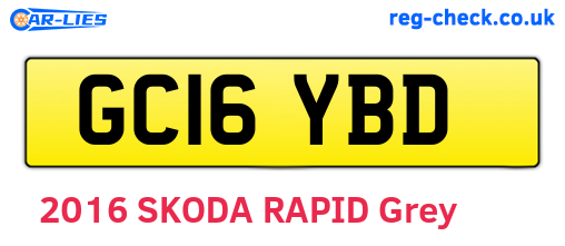 GC16YBD are the vehicle registration plates.