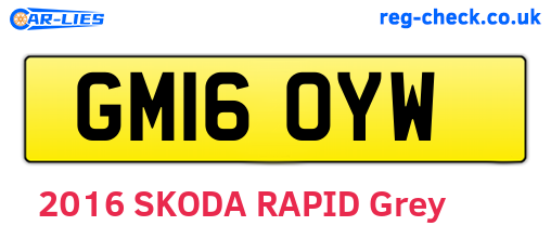 GM16OYW are the vehicle registration plates.