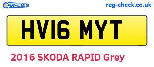 HV16MYT are the vehicle registration plates.