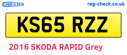 KS65RZZ are the vehicle registration plates.
