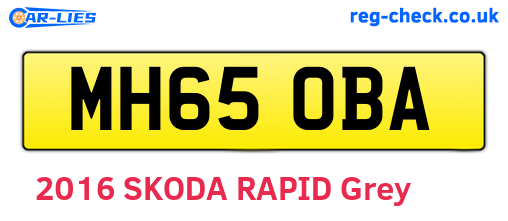 MH65OBA are the vehicle registration plates.
