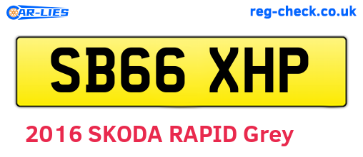 SB66XHP are the vehicle registration plates.