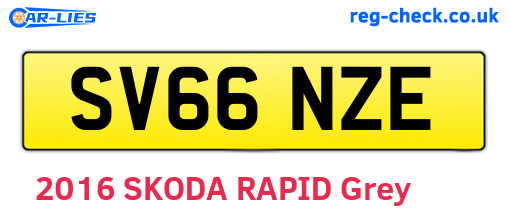 SV66NZE are the vehicle registration plates.
