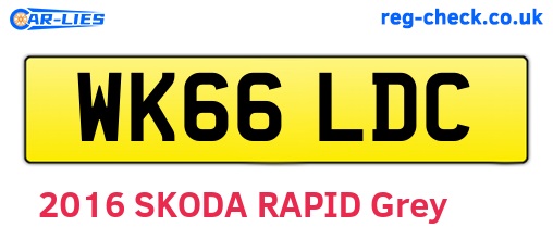 WK66LDC are the vehicle registration plates.