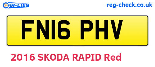 FN16PHV are the vehicle registration plates.