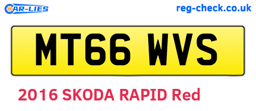MT66WVS are the vehicle registration plates.