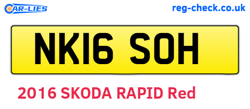 NK16SOH are the vehicle registration plates.