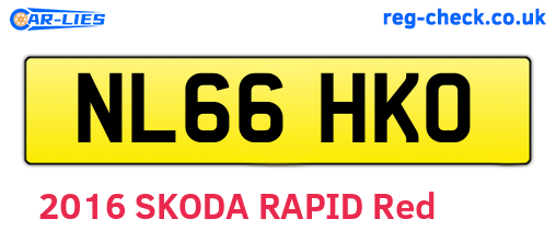 NL66HKO are the vehicle registration plates.