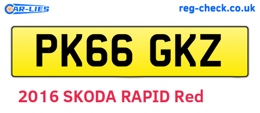 PK66GKZ are the vehicle registration plates.