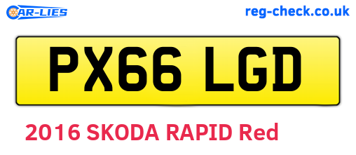 PX66LGD are the vehicle registration plates.