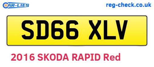 SD66XLV are the vehicle registration plates.