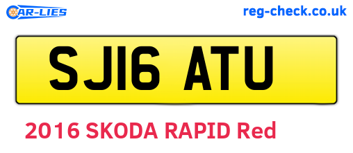 SJ16ATU are the vehicle registration plates.