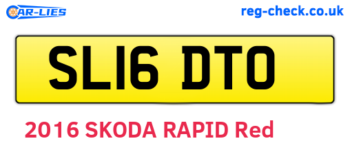 SL16DTO are the vehicle registration plates.