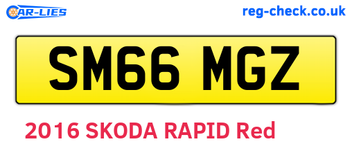 SM66MGZ are the vehicle registration plates.