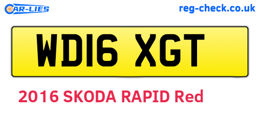 WD16XGT are the vehicle registration plates.