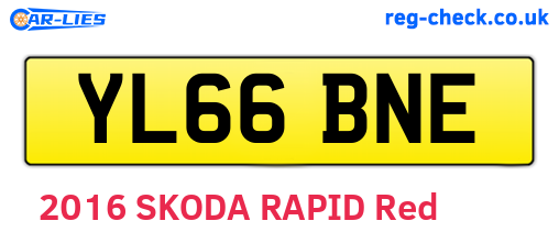 YL66BNE are the vehicle registration plates.
