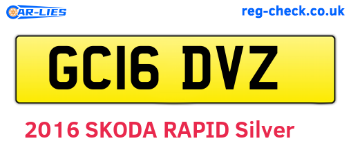 GC16DVZ are the vehicle registration plates.