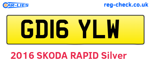 GD16YLW are the vehicle registration plates.