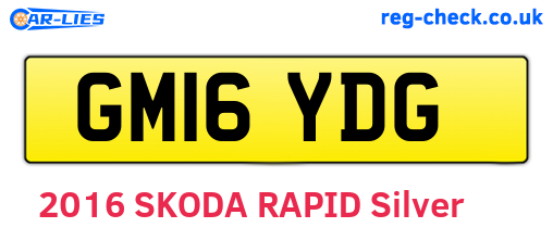 GM16YDG are the vehicle registration plates.