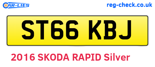 ST66KBJ are the vehicle registration plates.