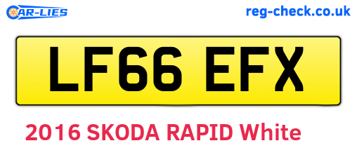 LF66EFX are the vehicle registration plates.