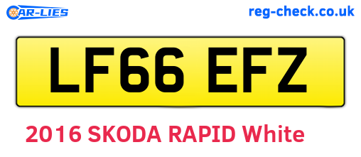 LF66EFZ are the vehicle registration plates.